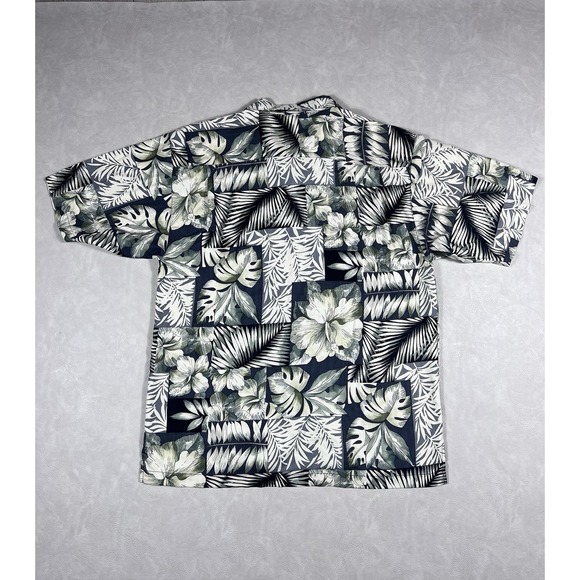 Tommy Bahama Silk Shirt Size Large Floral Hawaiian Camp Button Down Loop Collar - Picture 3 of 8